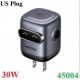 Sạc điện thoại 1 cổng USB-C GaN 30W màu xanh hồng tạo hình robot Ugreen 45004 X662